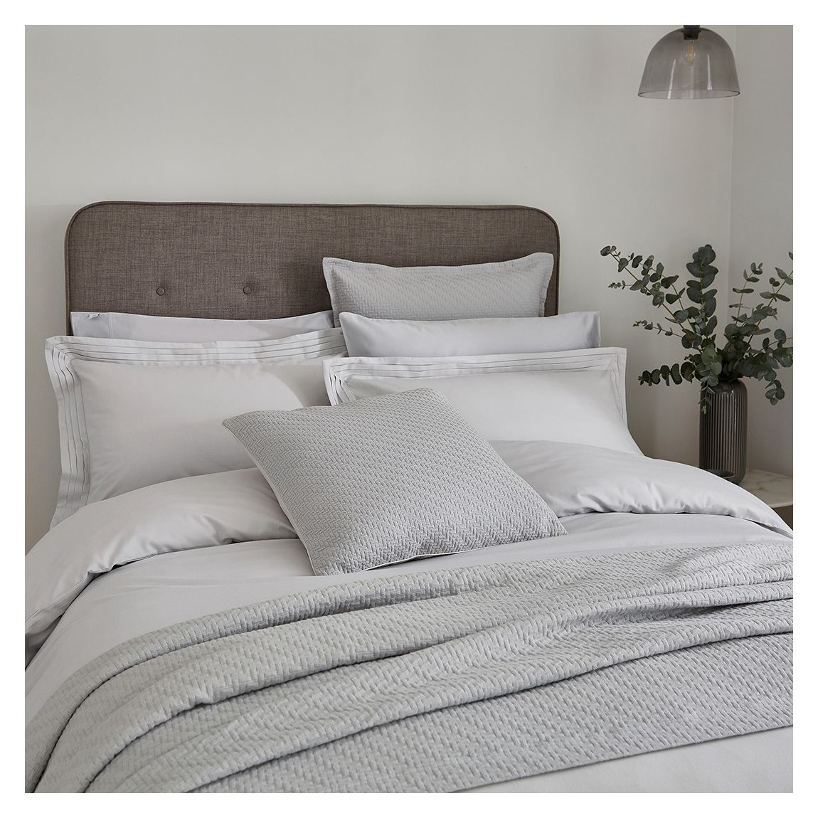 Vendi Oxford Pillowcase, Silver main product photo