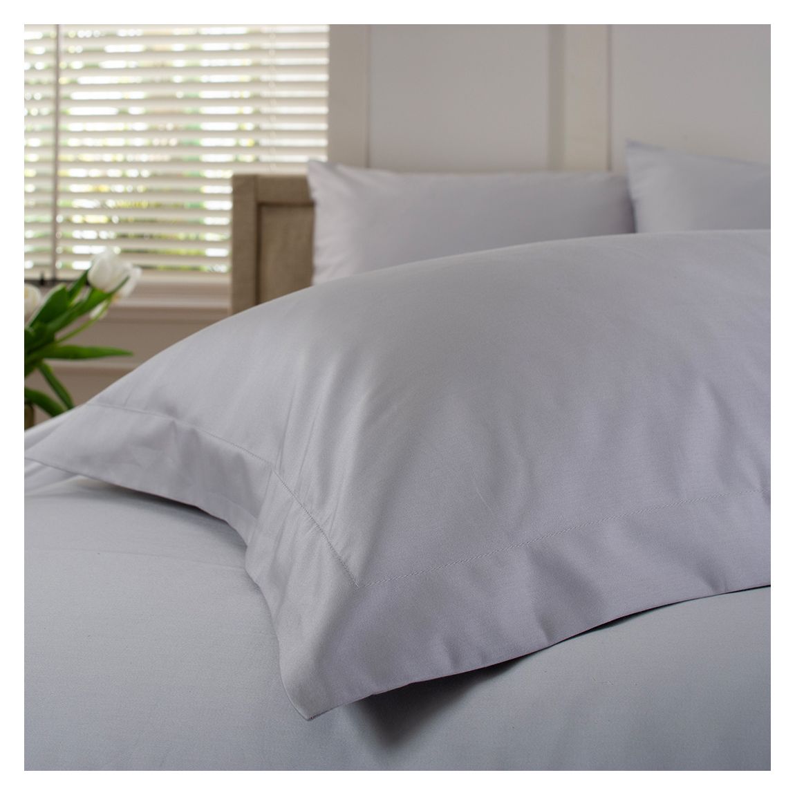 1000TC Oxford Pillowcase, Platinum main product photo