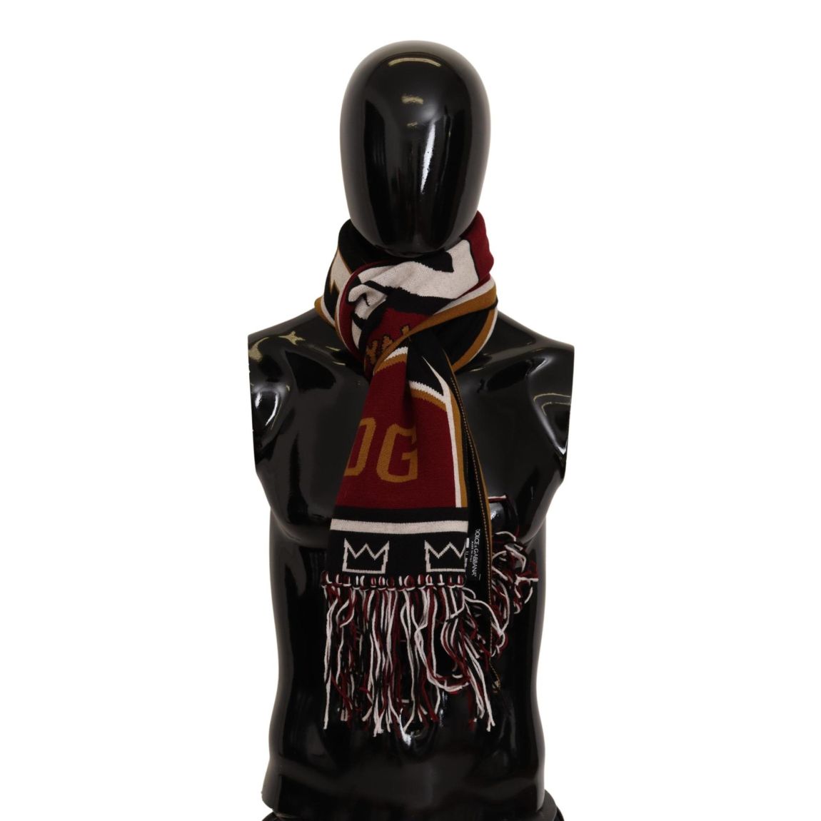 DG Knitted Scarf Burgundy Black - Multicolor Scarves main product photo