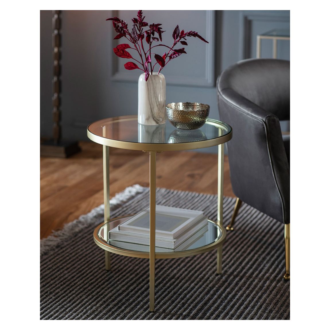 Danville Side Table, Champagne main product photo