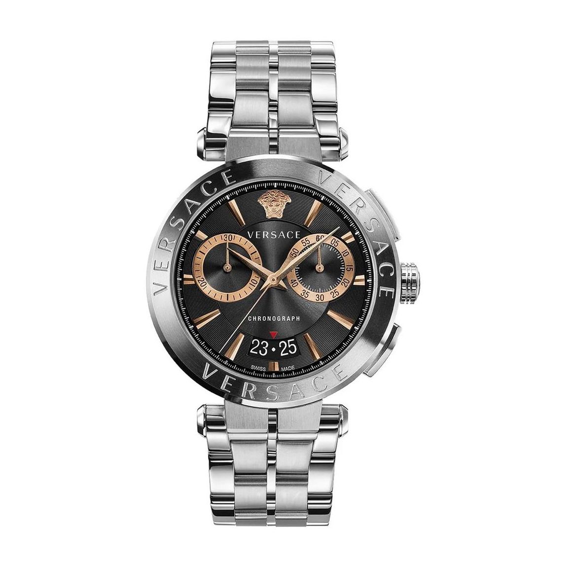 Analog Quartz Chronograph Watch with Steel Strap - Grey Watches main product photo