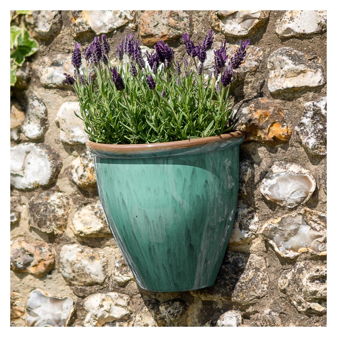 Running Glaze Wall Pot - Green main product photo