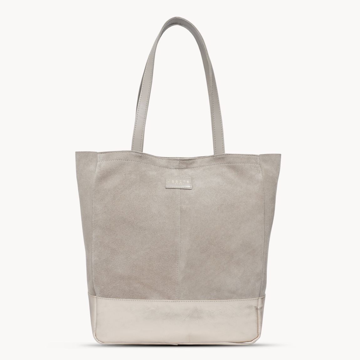 PAIGE' Metallic + Suede Real Leather Tote Bag main product photo