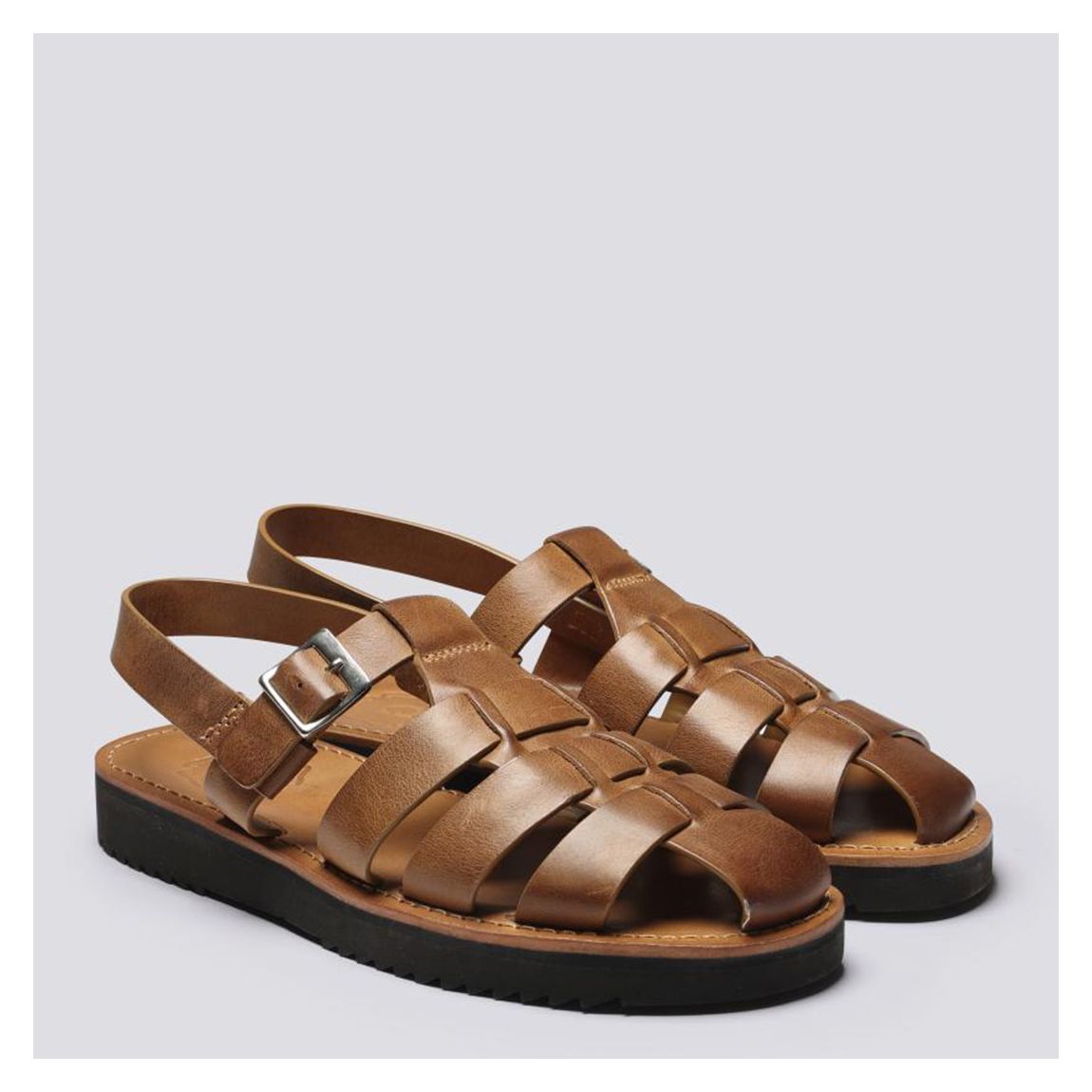 Mens Brown Quincy Burnish Nubuck Sandal main product photo
