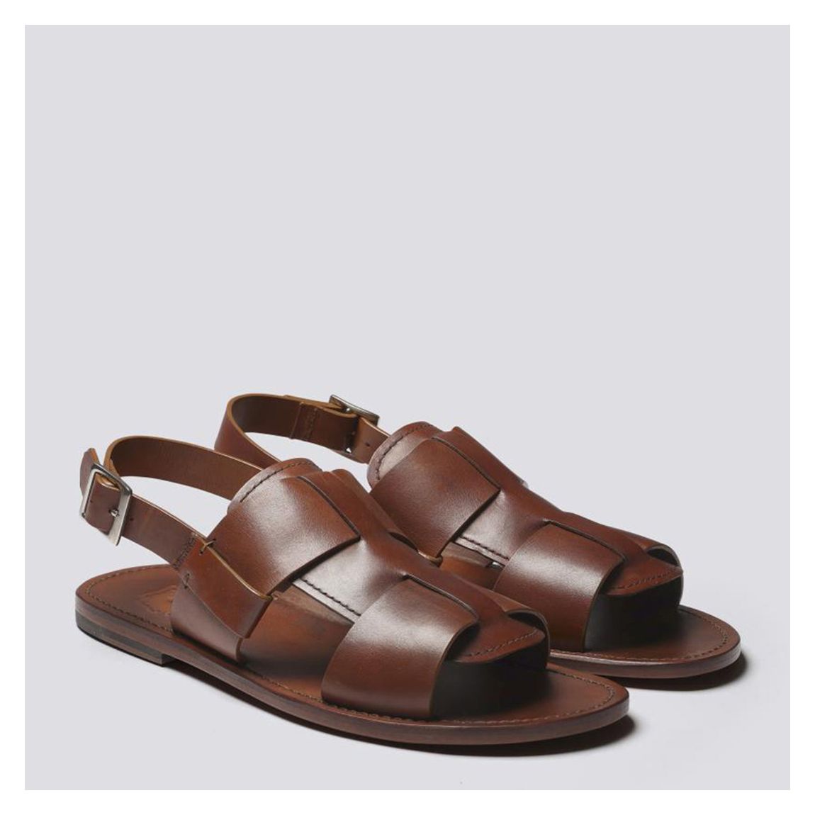 Mens Brown Wiley 3 Handpainted Sandal main product photo