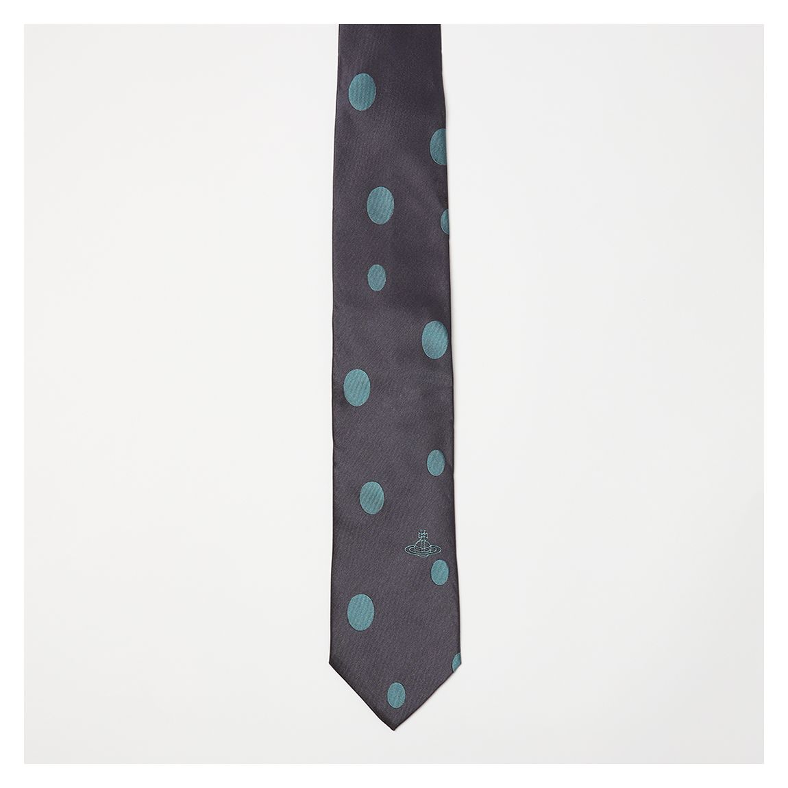 Petrol Blue Mickey Dot Jacquard Tie main product photo