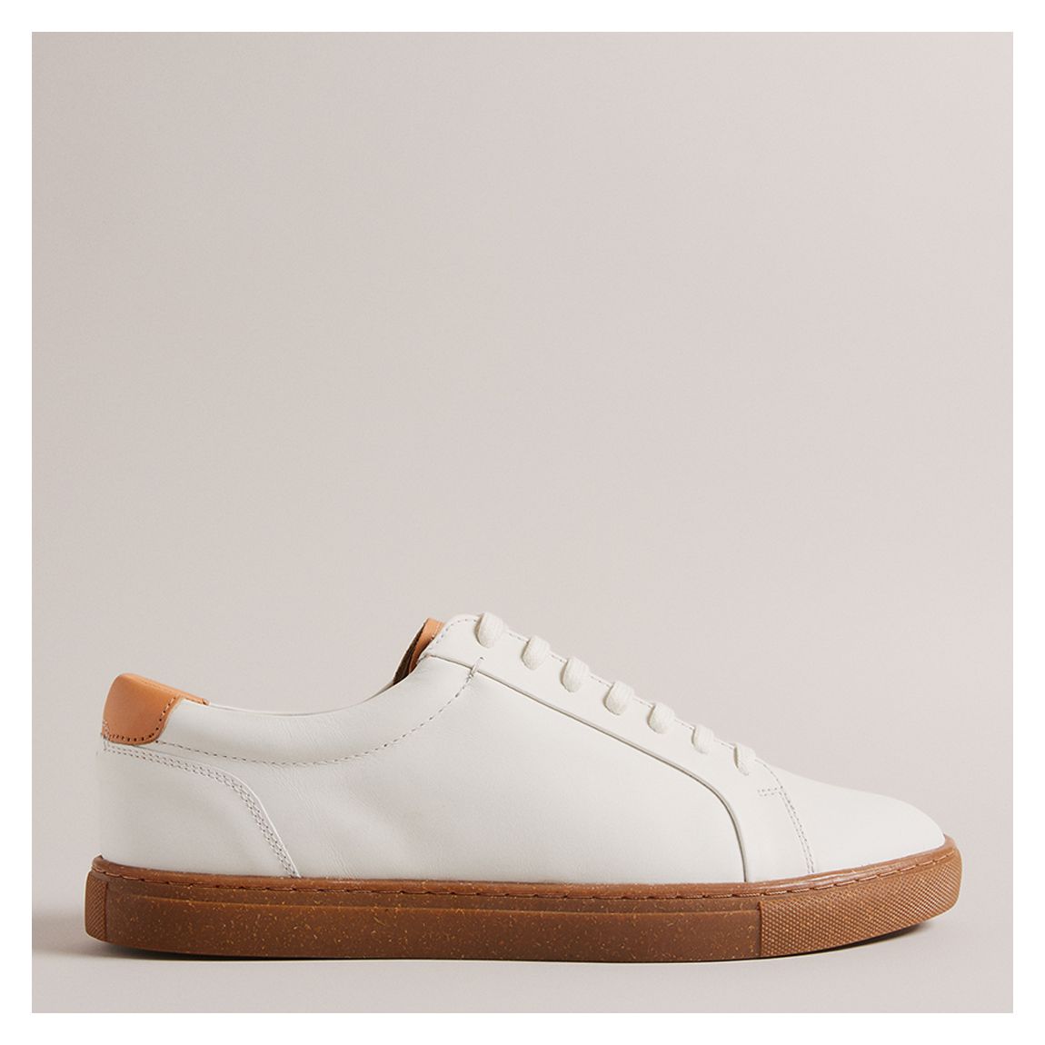 White Udamou Leather Trainer main product photo