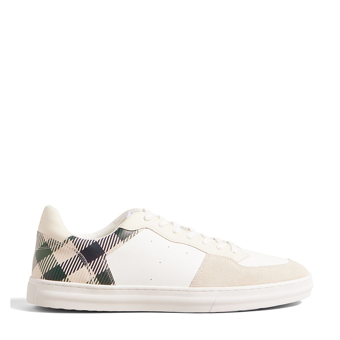 White Barker Leather/Suede Trainer main product photo