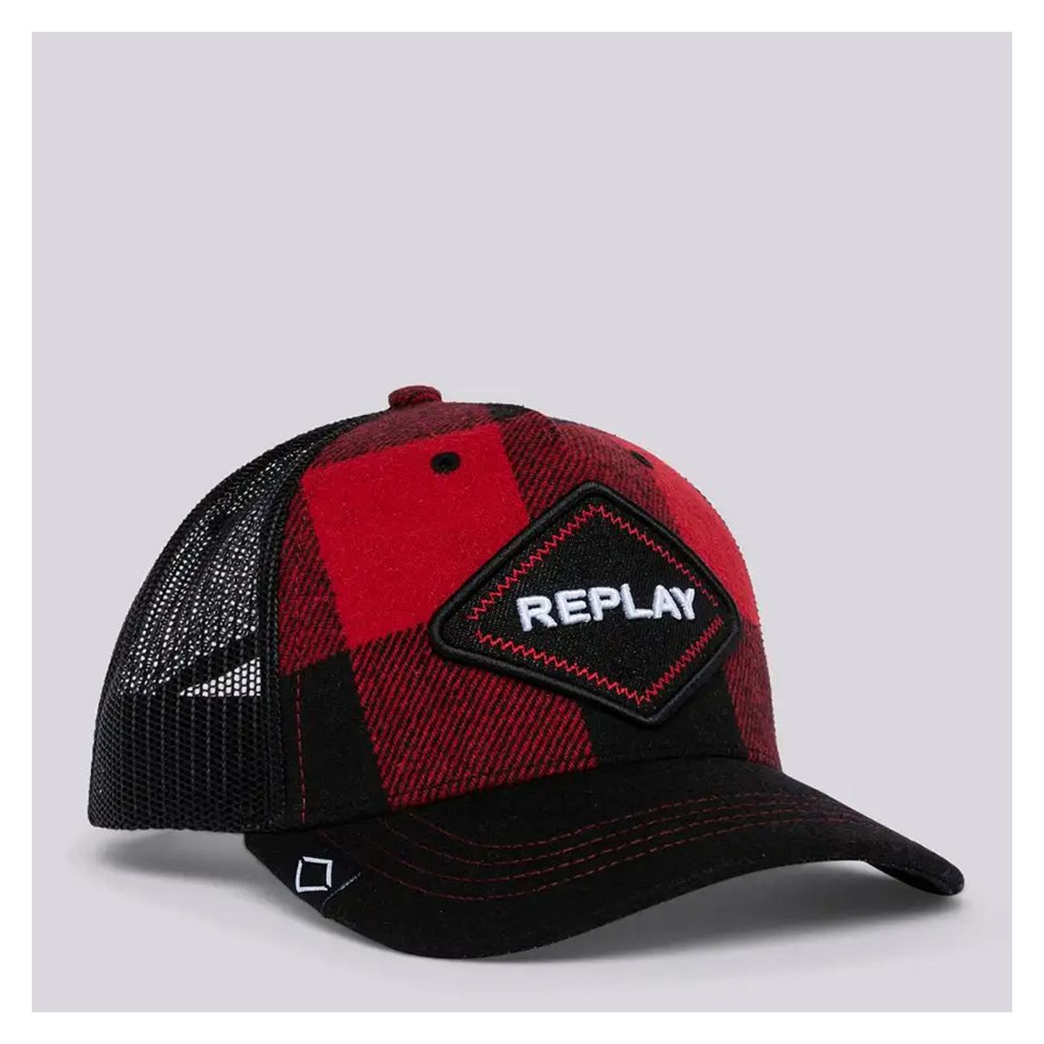 Red Check Patch Logo Cap main product photo