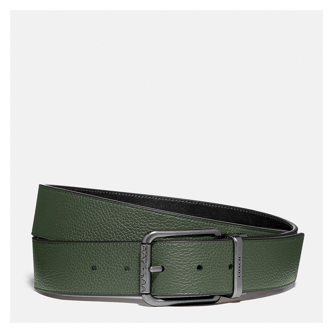 Leaf Black Roller Buckle Cut-To-Size Reversible Belt main product photo