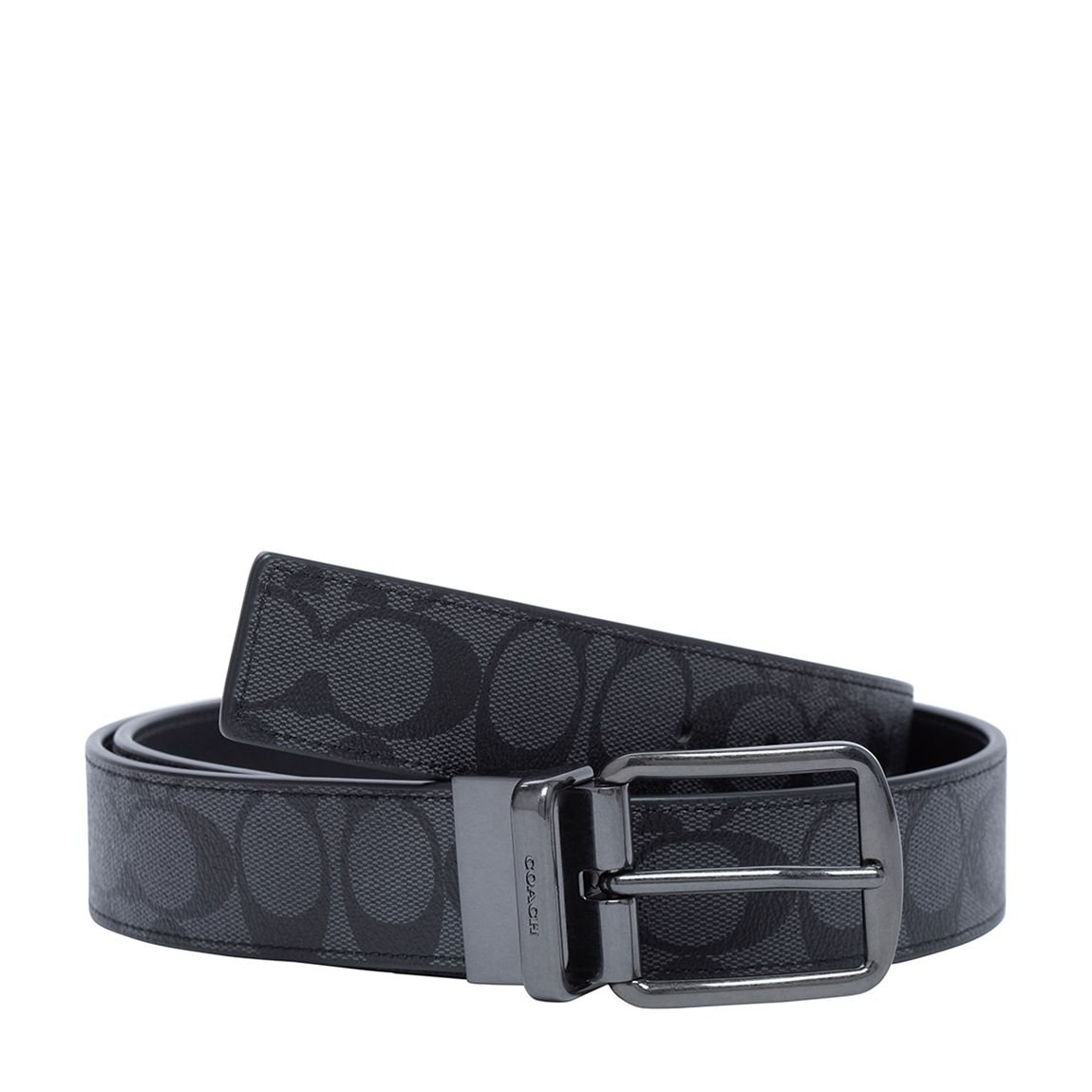 Charcoal/Black Wide Harness Reversible Signiture Belt main product photo