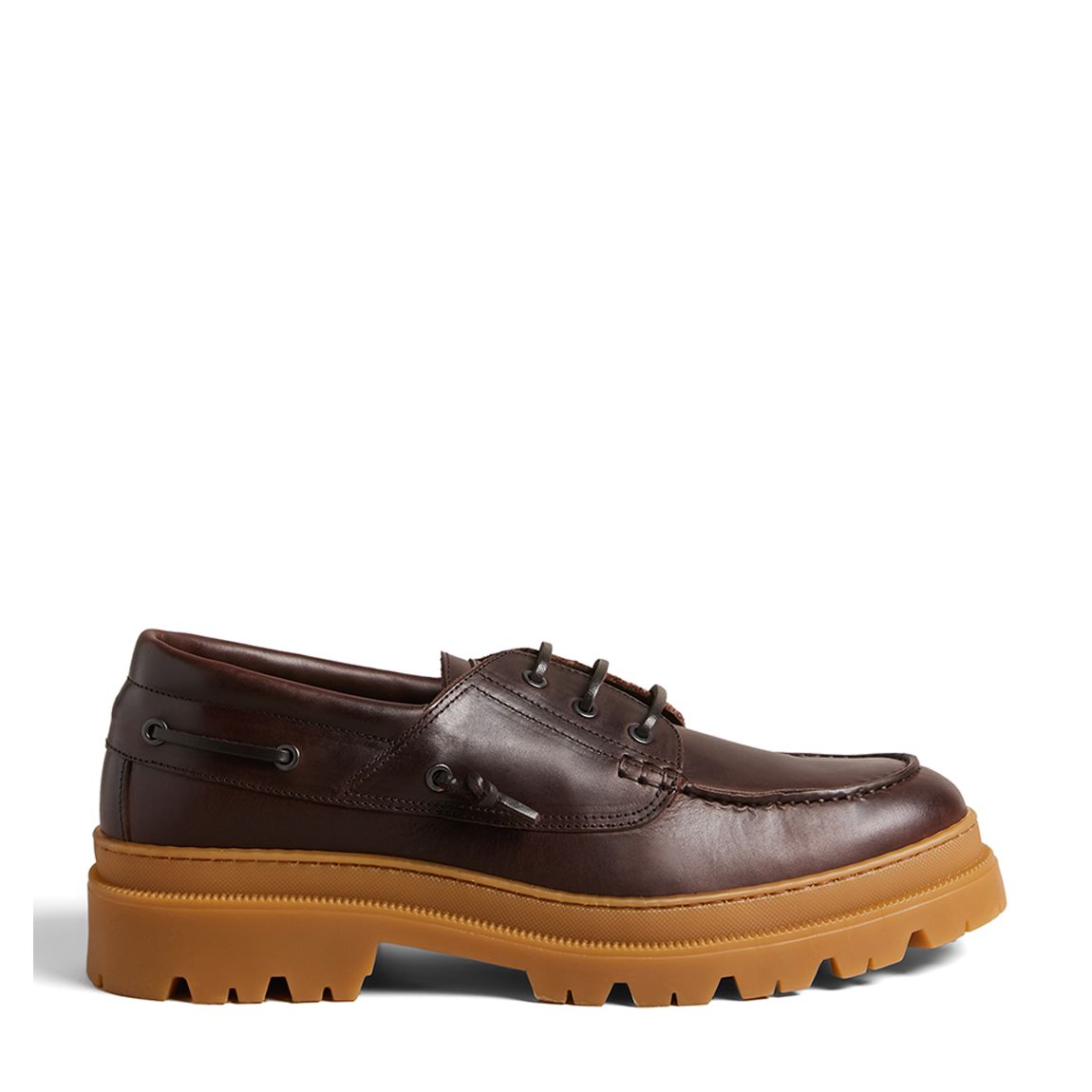 Brown Leather Cedrik Boat Shoe main product photo