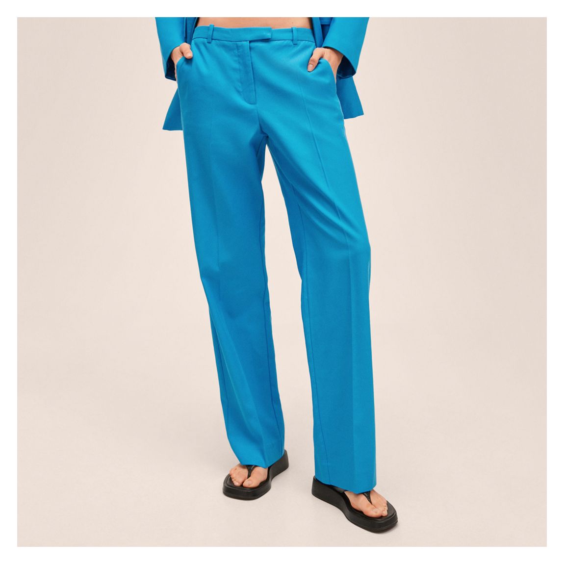 Blue Straight Suit Trousers main product photo