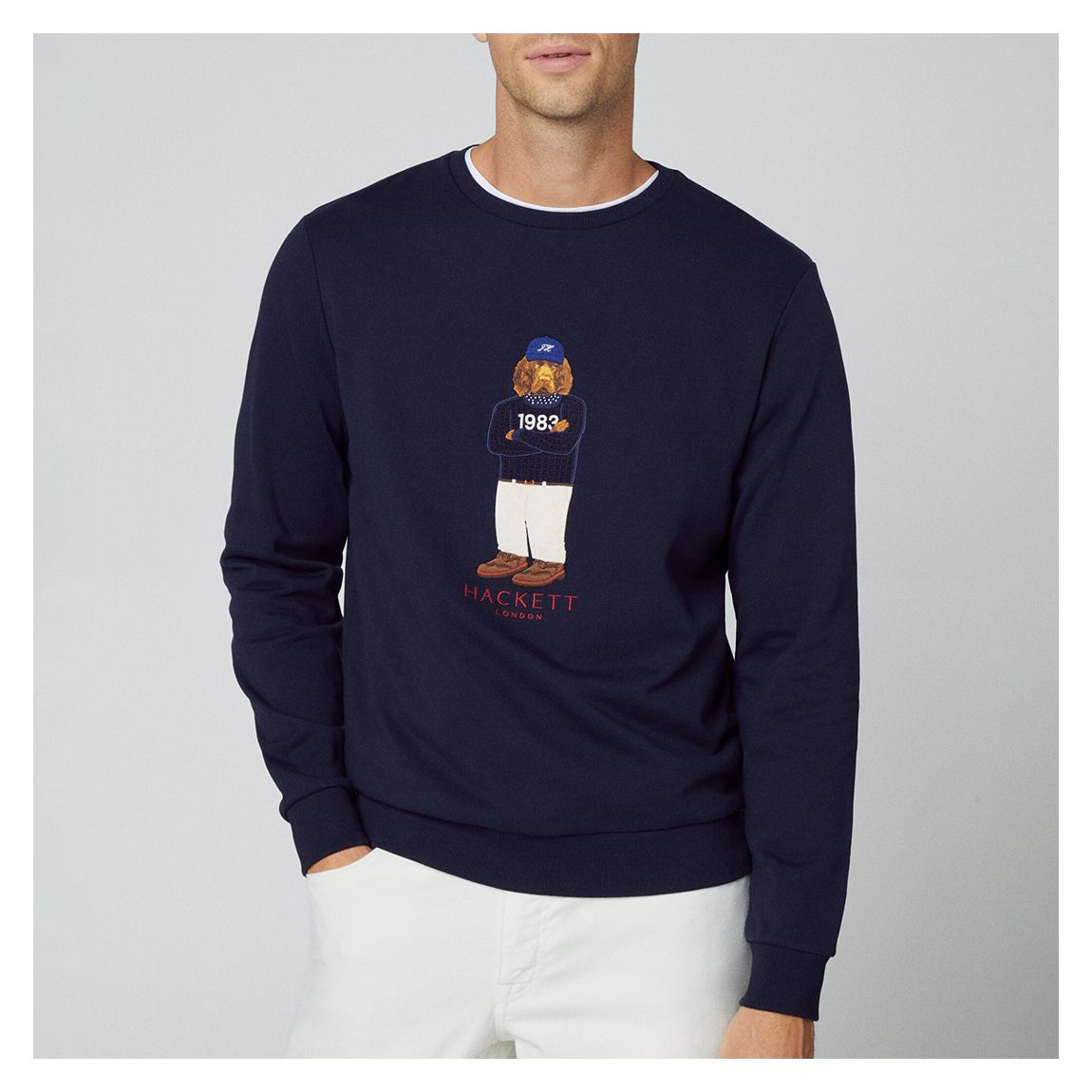 Navy Graphic Crew Neck Logo Sweatshirt main product photo