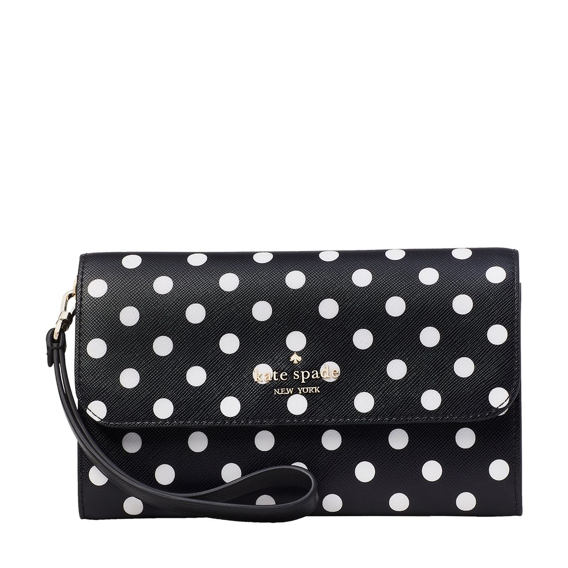 Black Multi Cheers Boxed Medium Flap Phone Wristlet main product photo