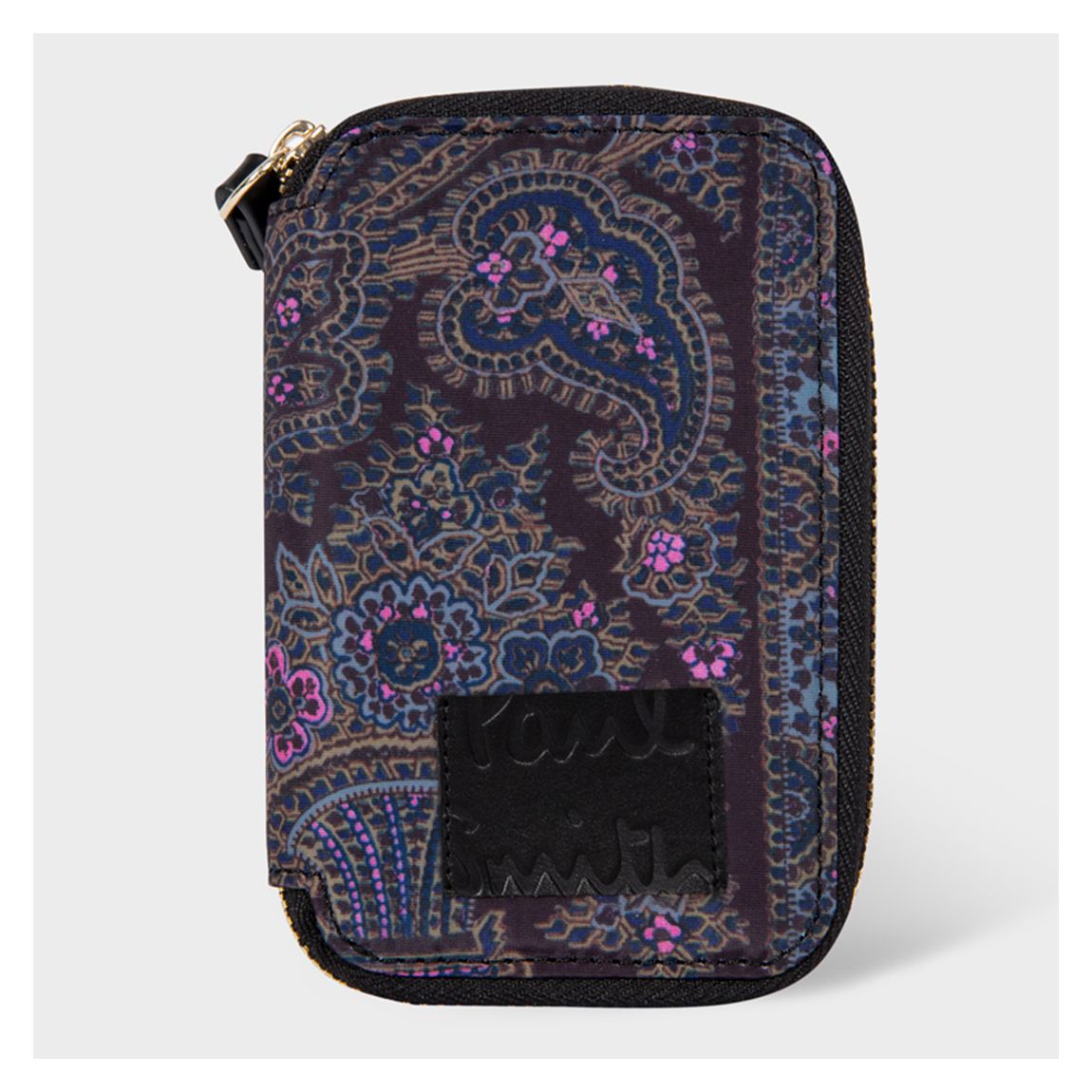Blue Pink Black Paisley Purse main product photo