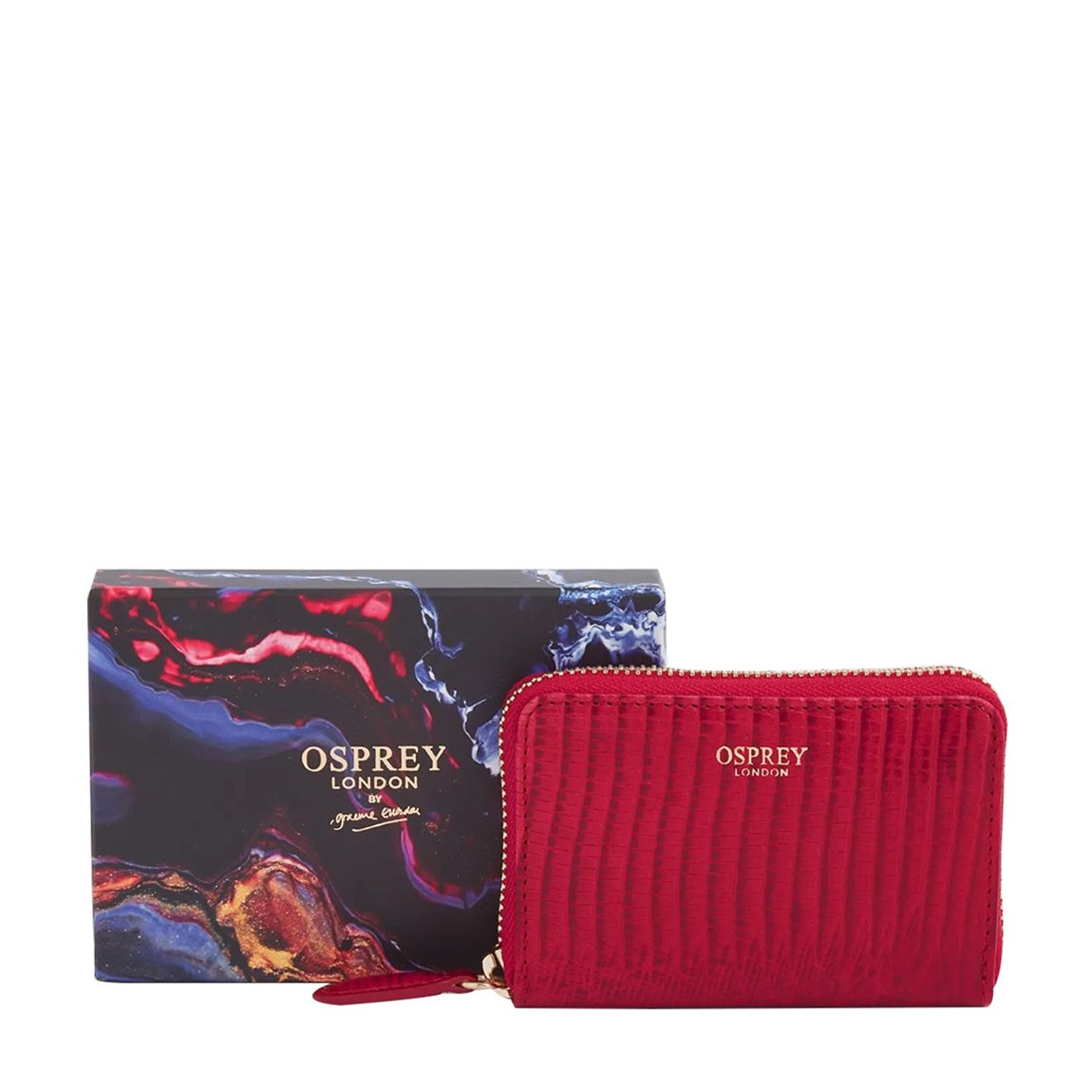 Red Luna Small Iguana Zip Around Purse main product photo