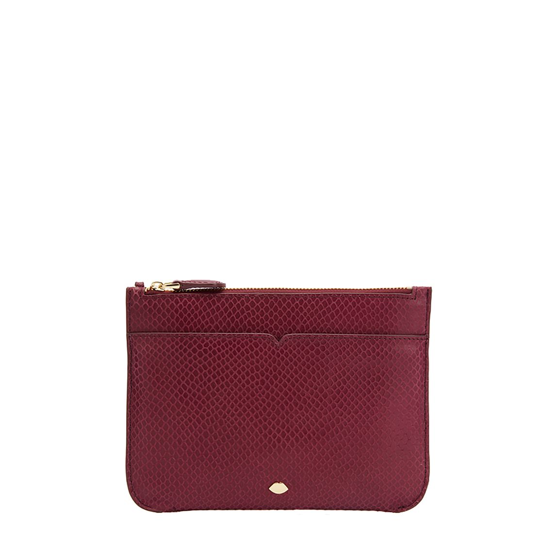 Peony Snake Embossed Leather Ava Pochette main product photo