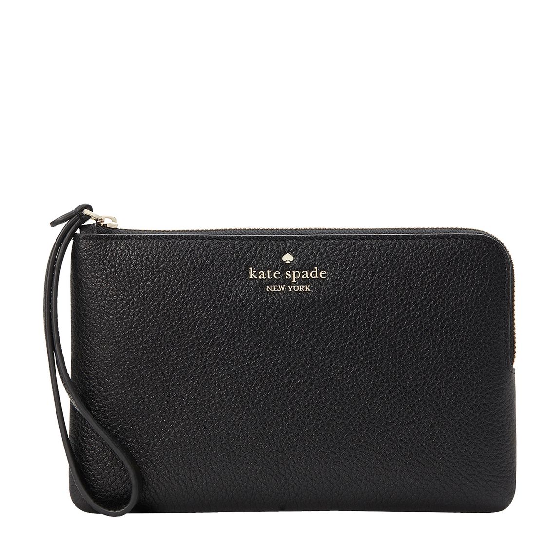 Black Leila Medium Zip Wristlet main product photo