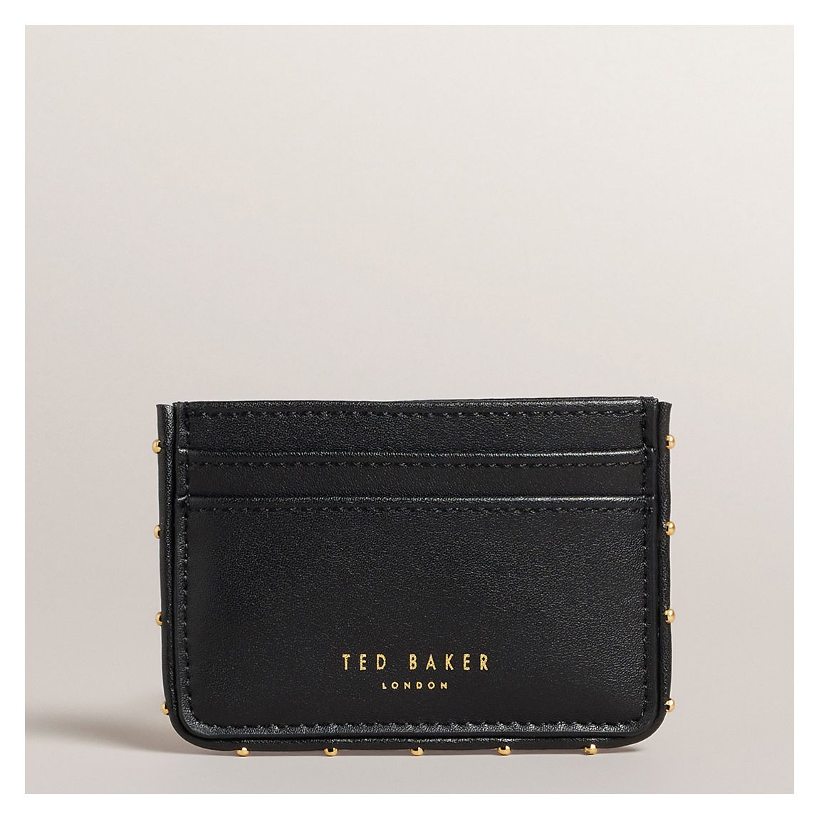 Coral Kahnia Studded Edge Leather Cardholder main product photo