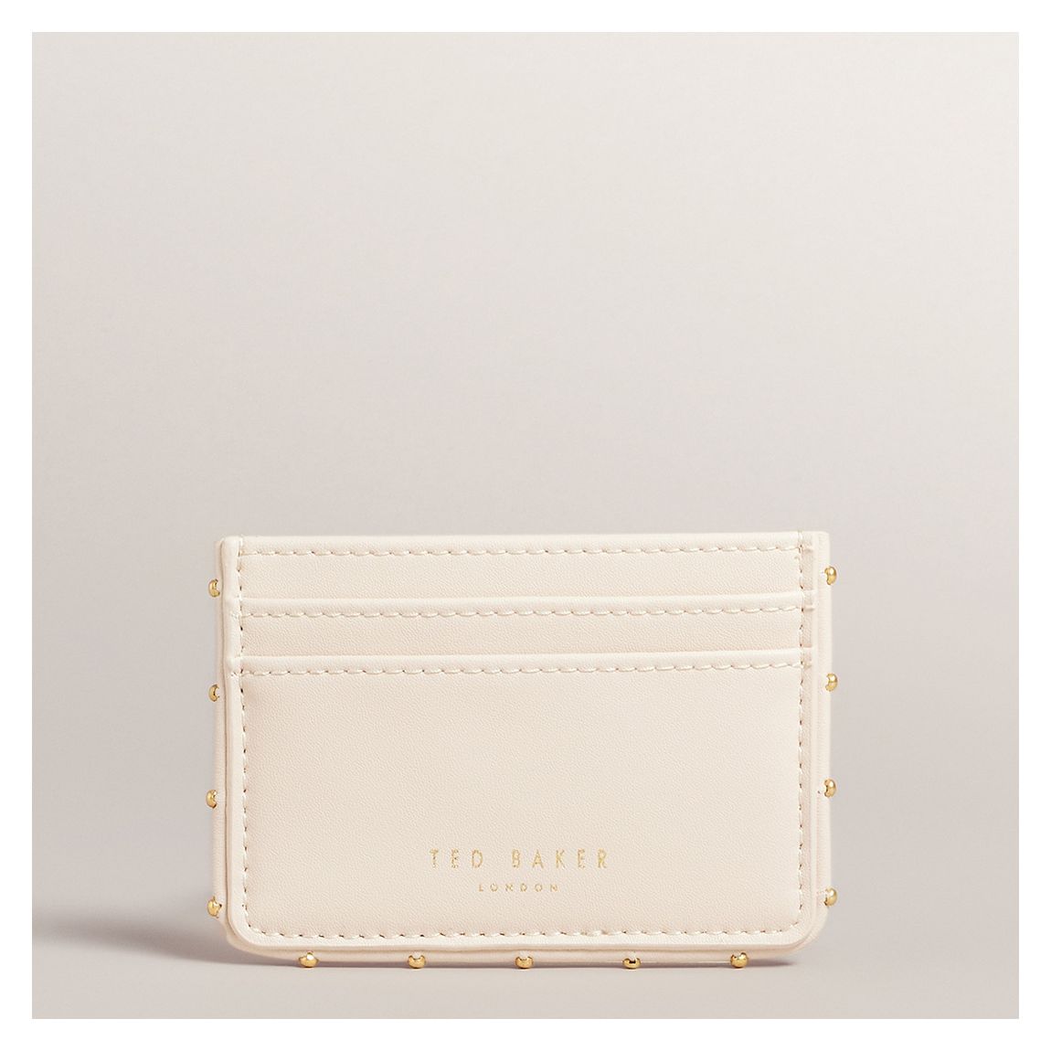 Coral Kahnia Studded Edge Leather Cardholder main product photo