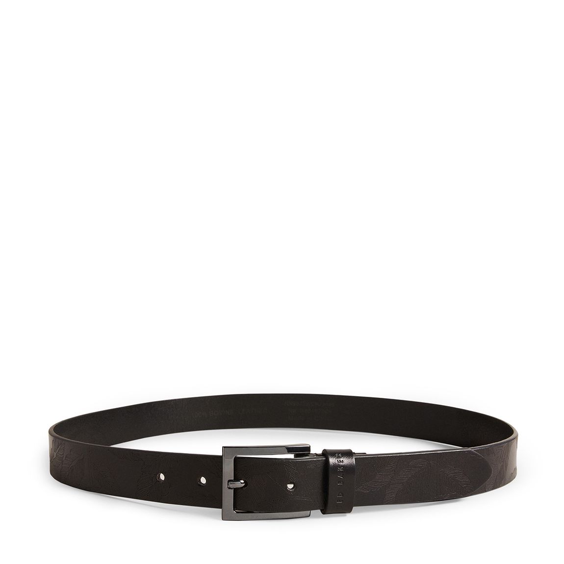 Black Whyatt Laser Etched Leather Belt main product photo