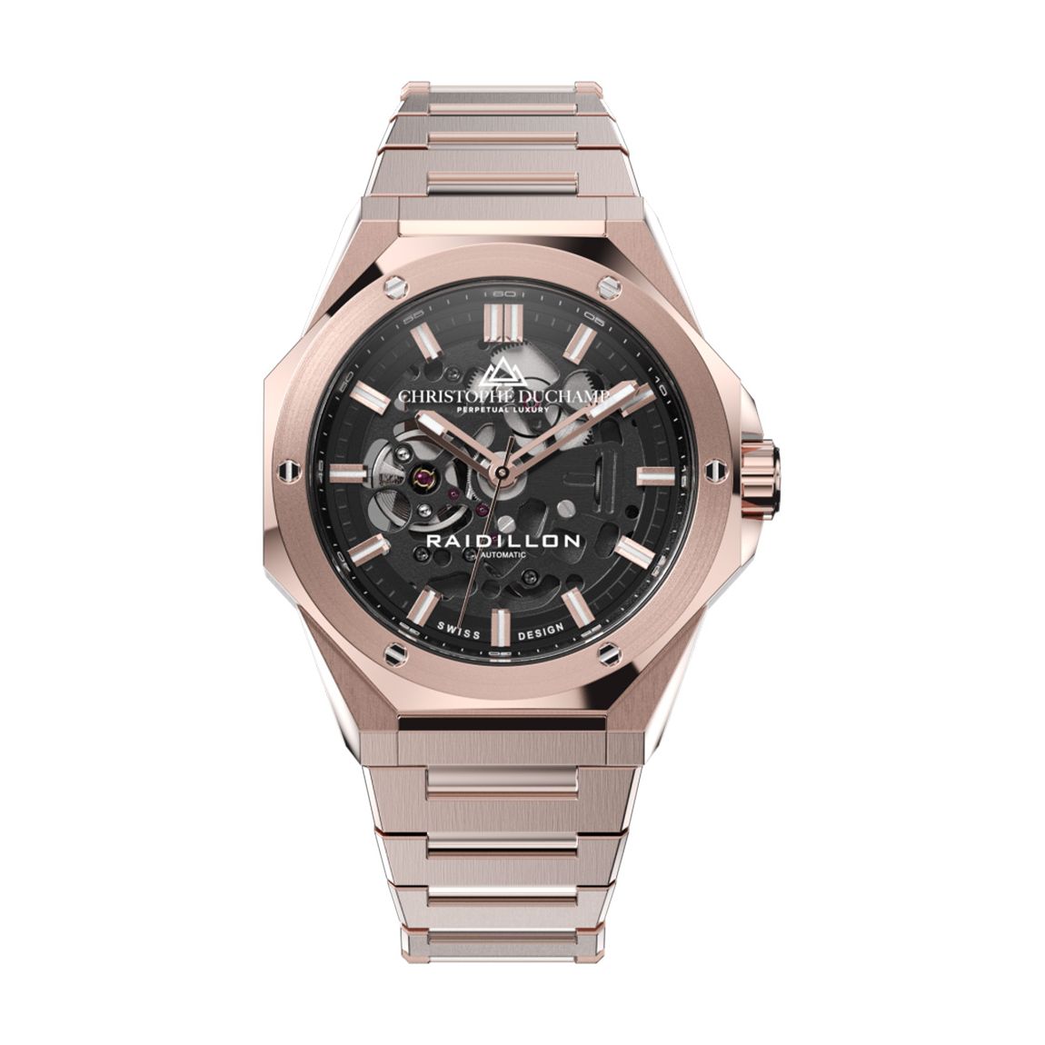 Men's Rose Gold Raidillon Skeleton Automatic Watch main product photo