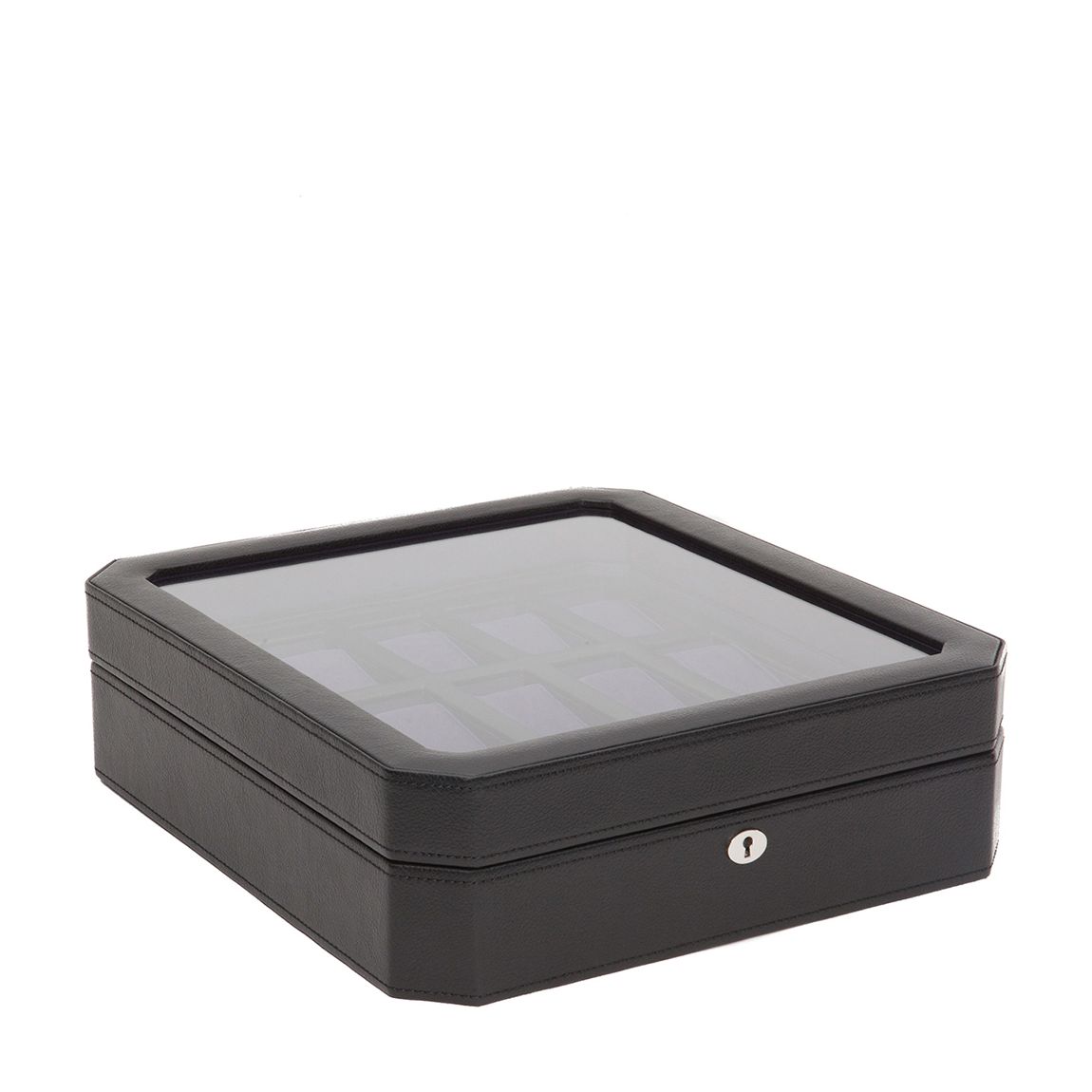 Black/Purple Windsor Vegan Leather 15 Piece Watch Box main product photo