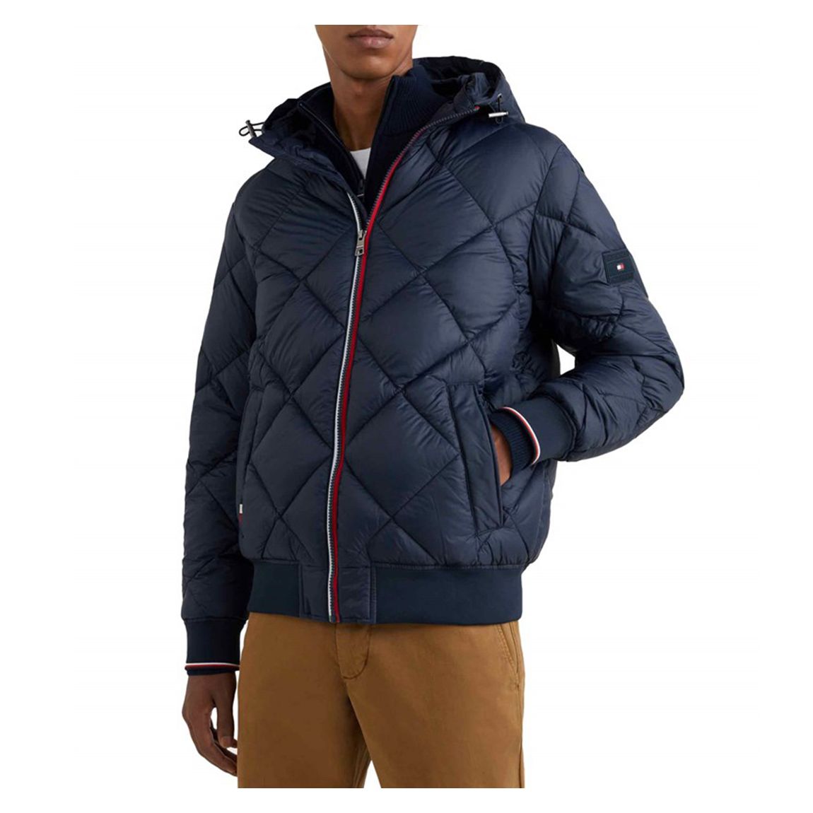 Navy Diamond Quilted Coat main product photo