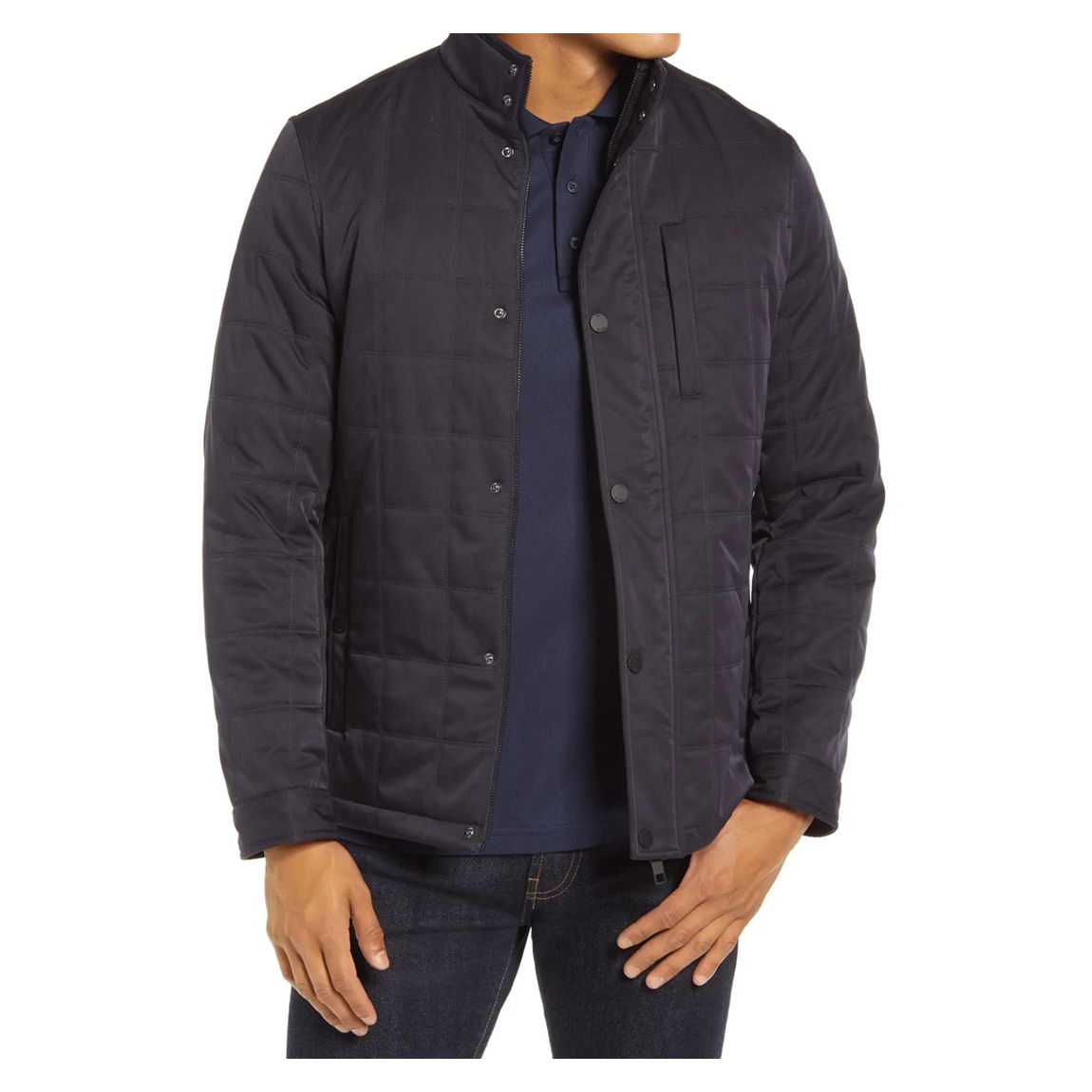 Navy Humber Quilted Jacket main product photo
