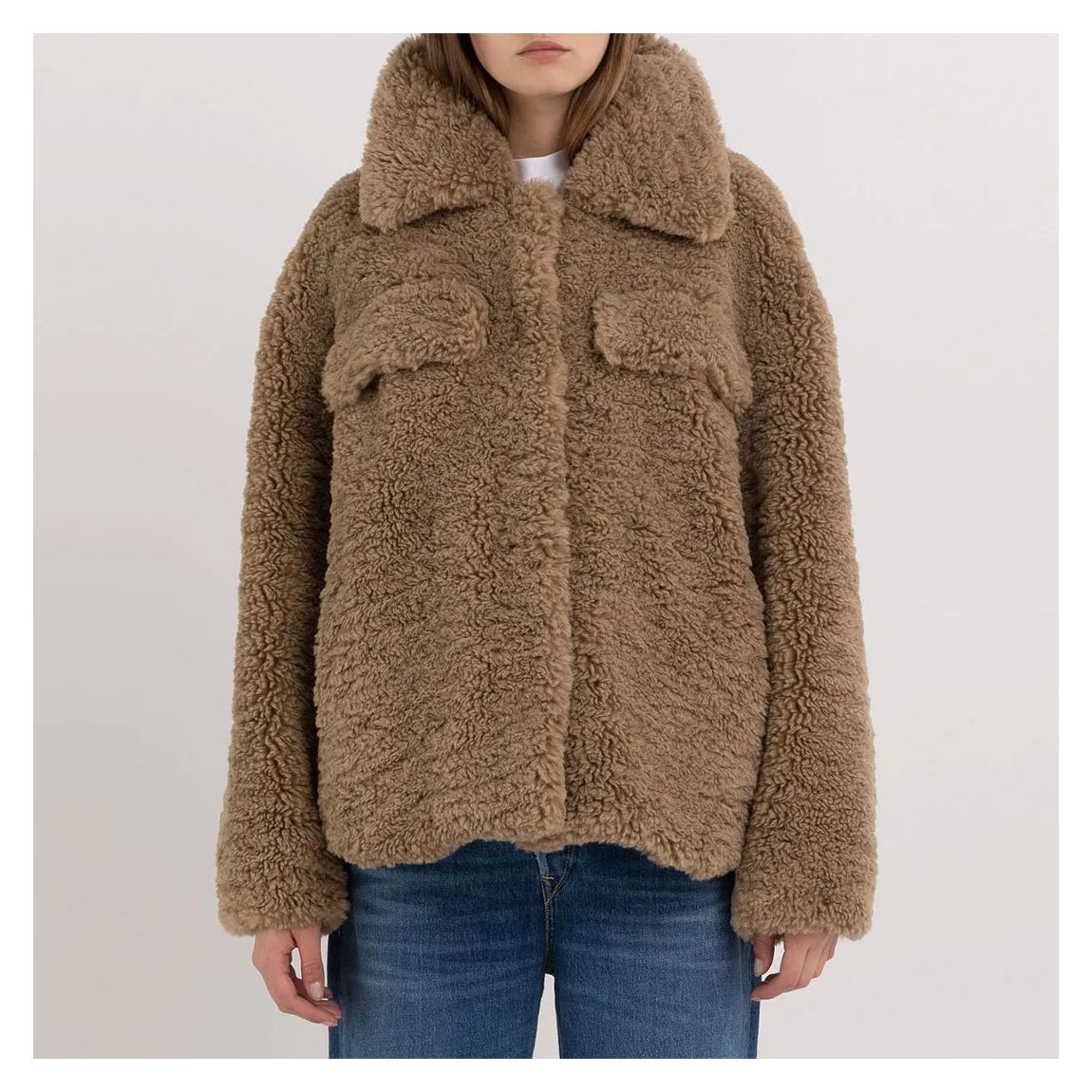 Camel Shearling Jacket main product photo