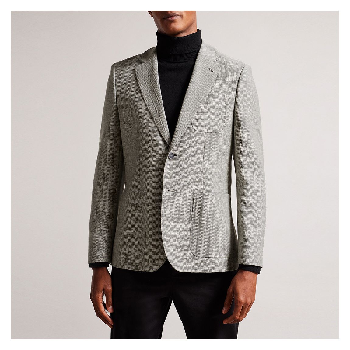 Grey Lucca Slim Fit Wool Jacket main product photo