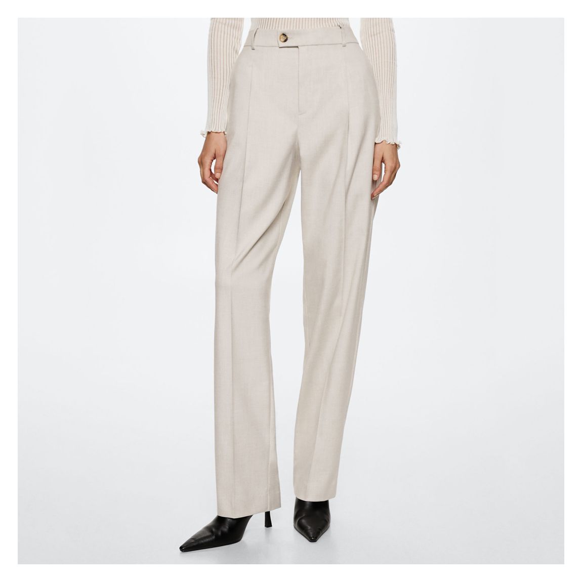 Grey Straight Suit Trousers main product photo