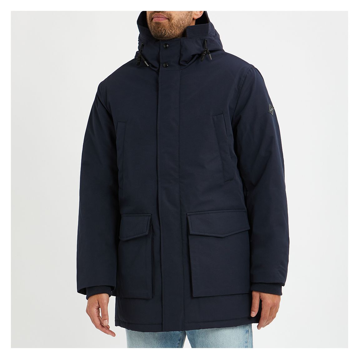 Black Zip Through Padded Coat main product photo