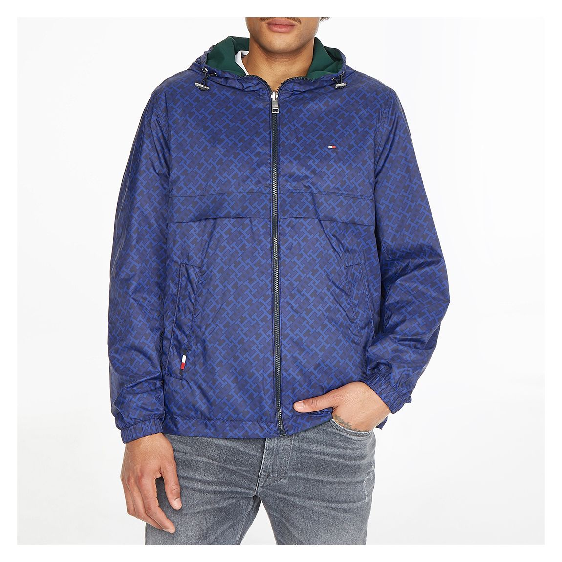 Royal Blue Monogram Hooded Jacket main product photo