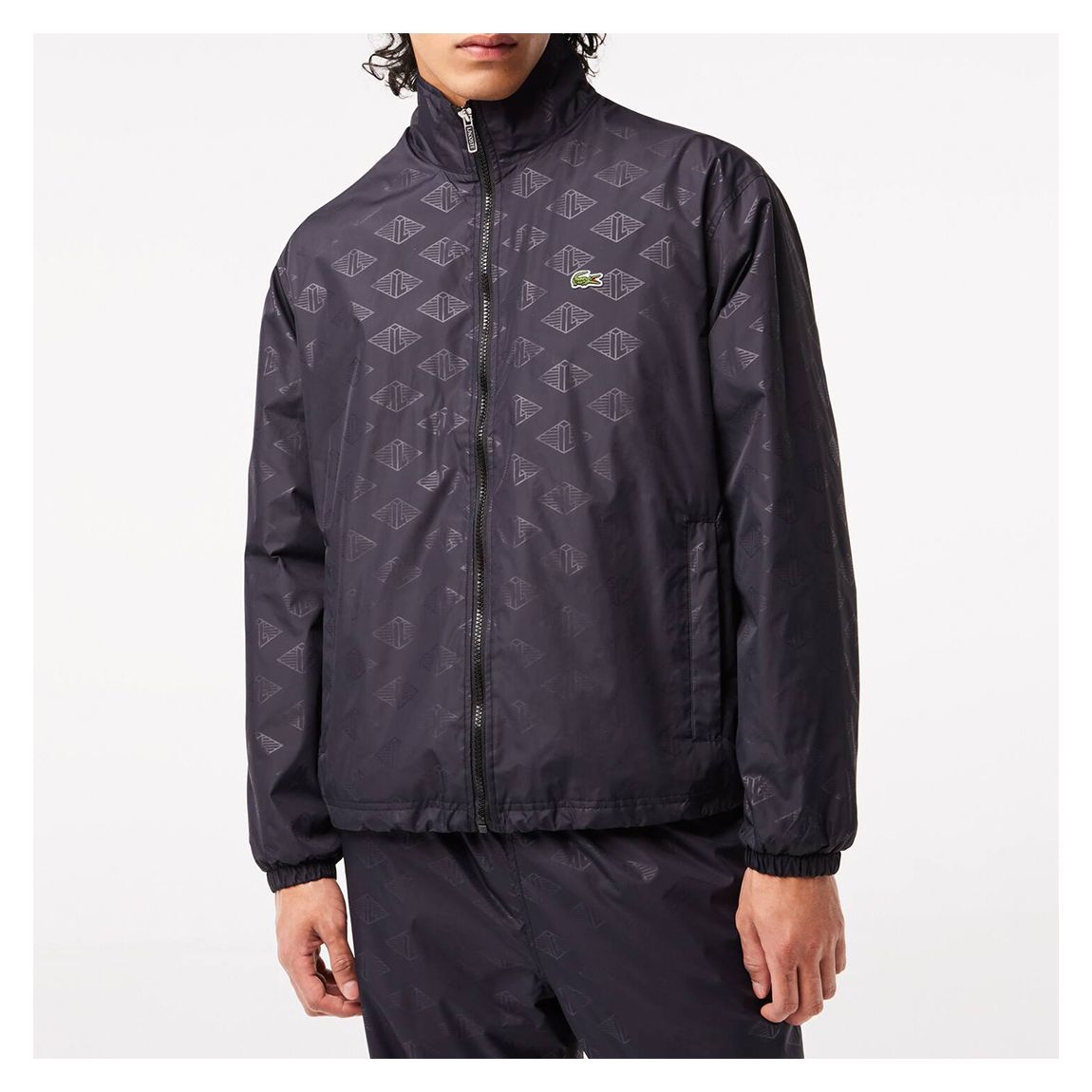 Black Pattern Zip Jacket main product photo