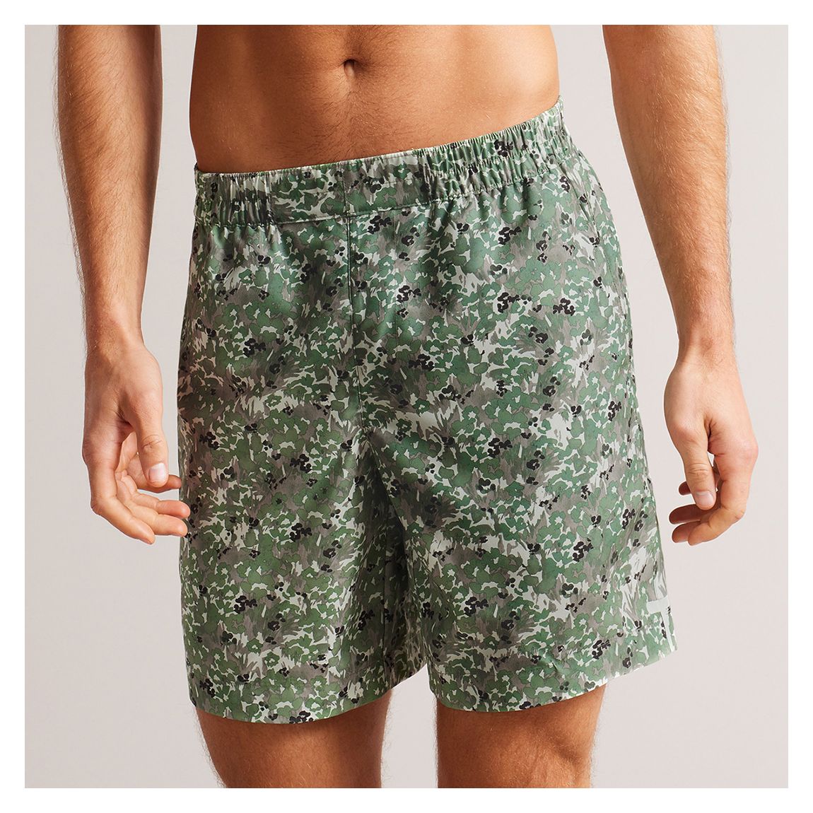Khaki Camo Floral Printed Swimshort main product photo