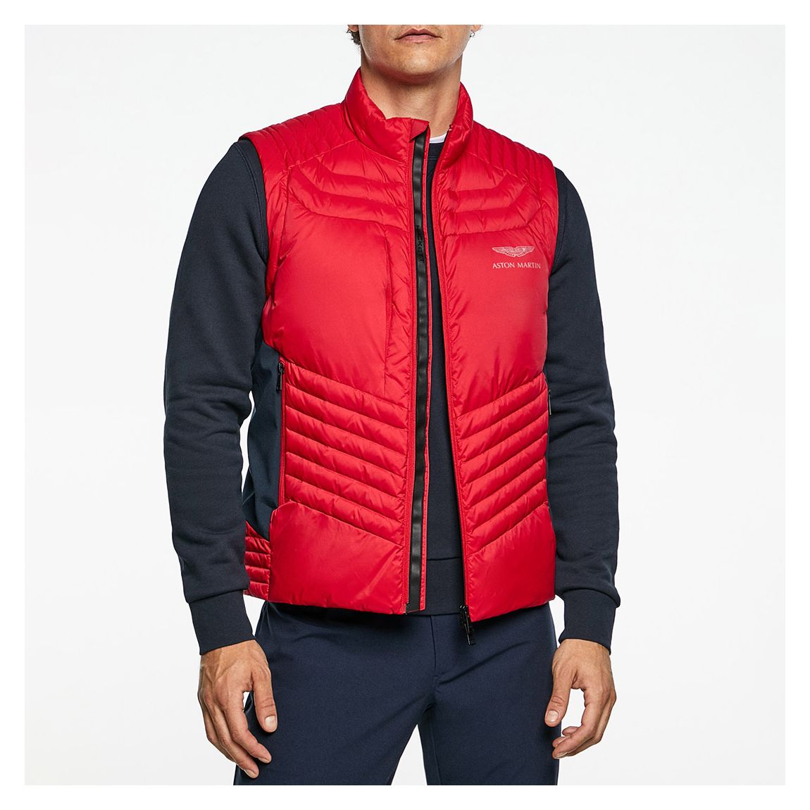 Red High Neck Gilet main product photo
