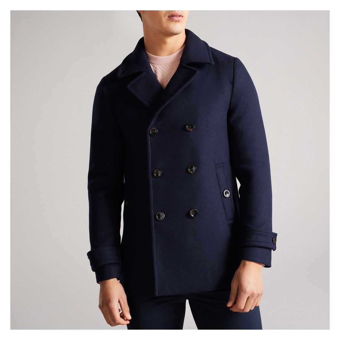 Navy Grilld Wool Peacoat main product photo