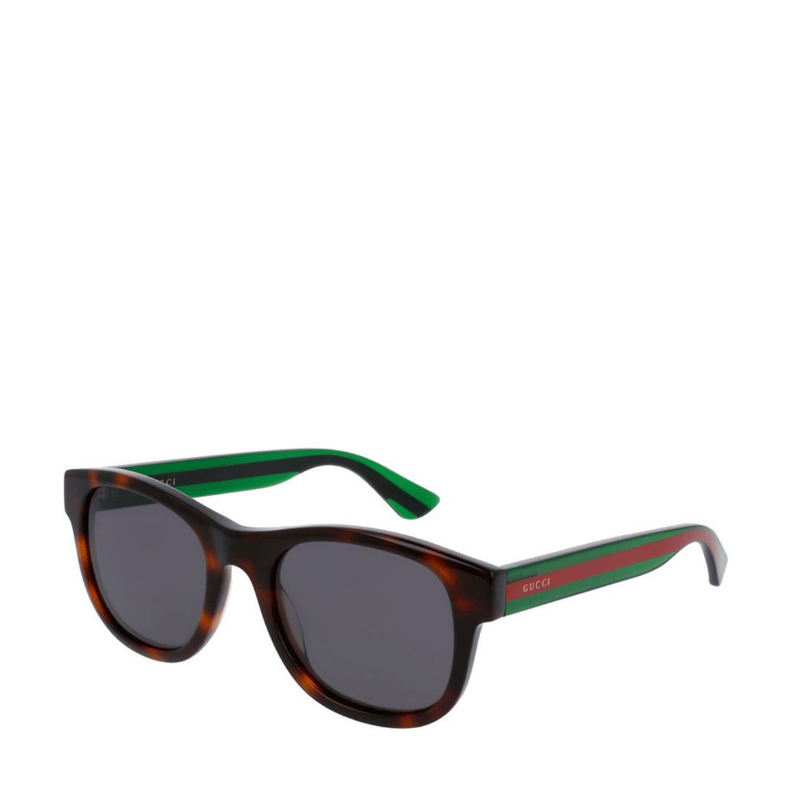 Men's Brown/Green Striped Gucci Sunglasses 52mm main product photo