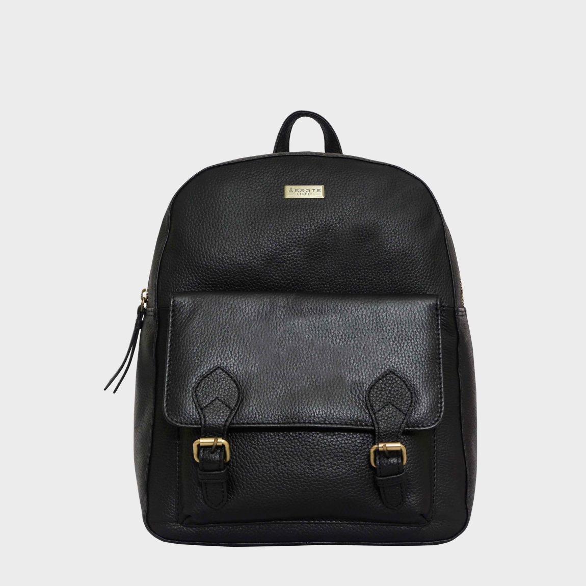 ELDON' Pebble Grain Leather Zip Top Large Laptop Backpack main product photo