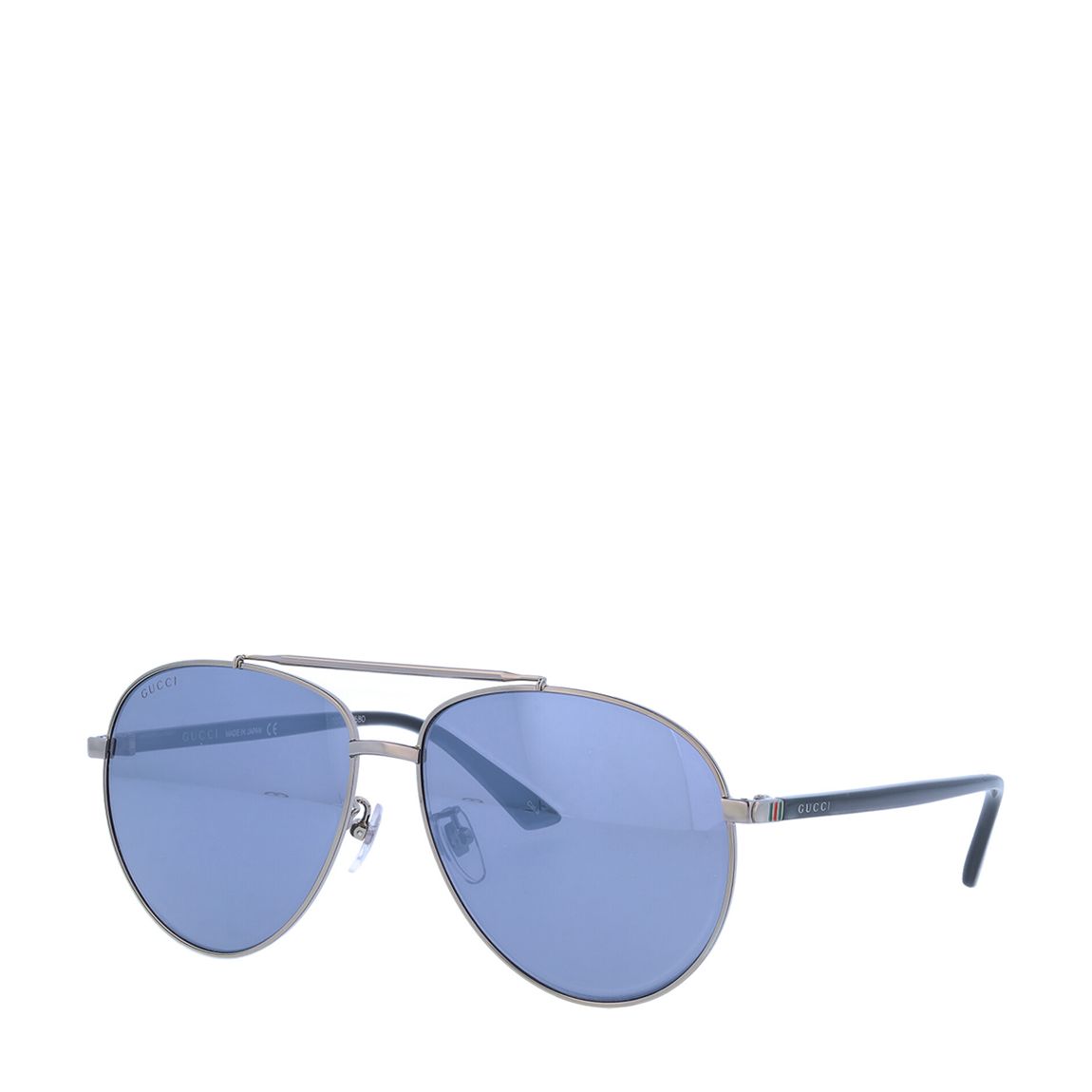 Men's Silver/Blue Gucci Sunglasses 61mm main product photo