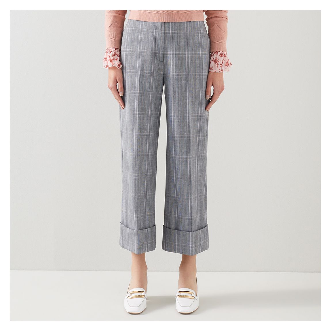 Grey Joy Check Trousers main product photo