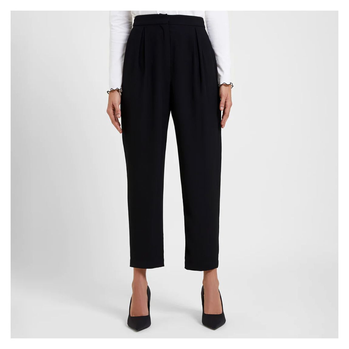 Black Soft Drape Trousers main product photo