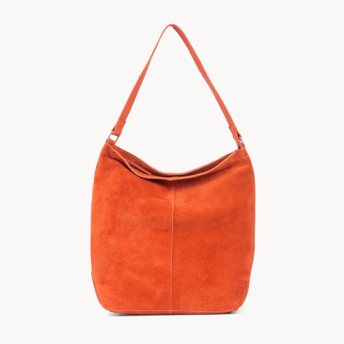 'TINA' Suede Real Leather Unlined Slouchy Shopper Tote Bag main product photo