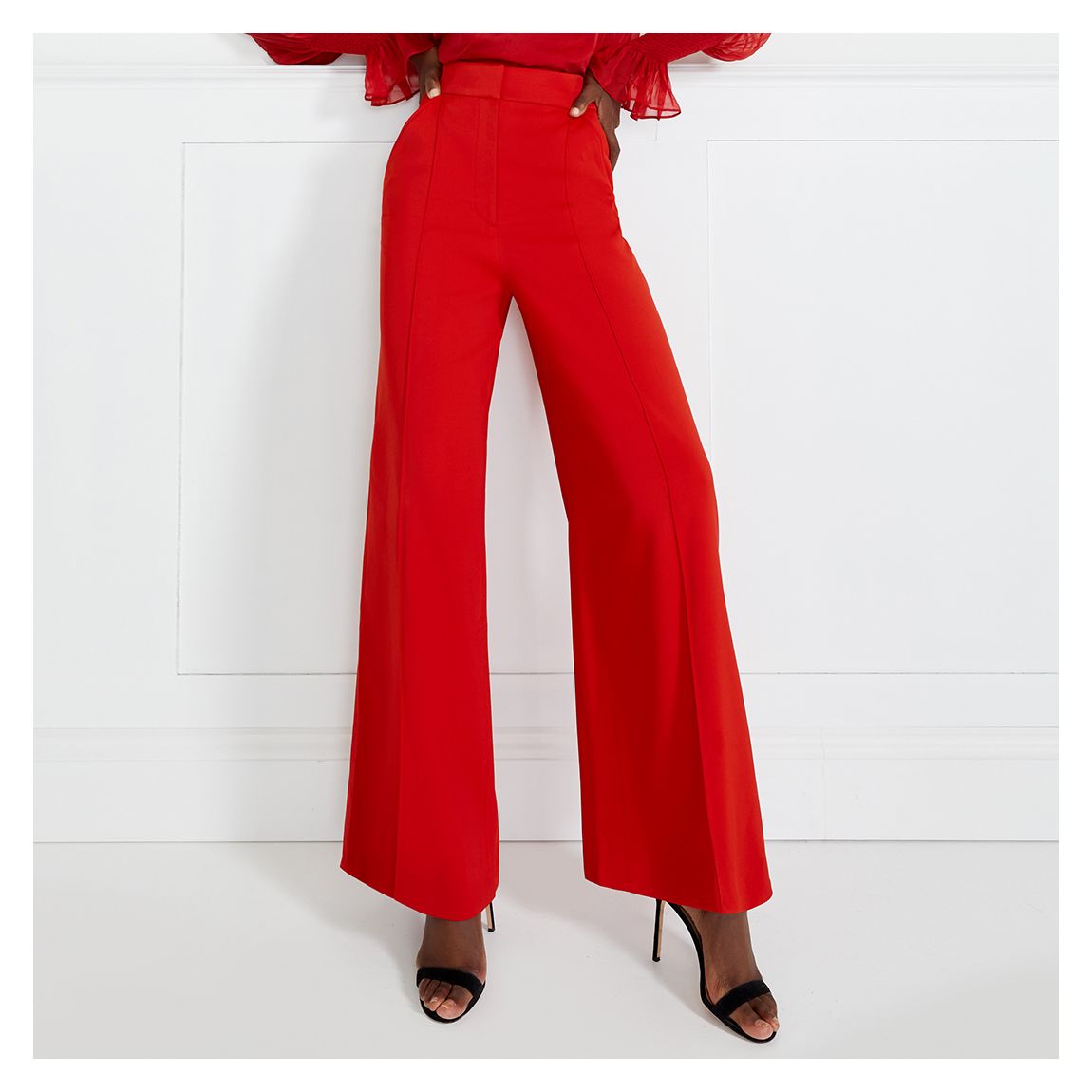 Red Oaklee Wide Leg Trouser main product photo