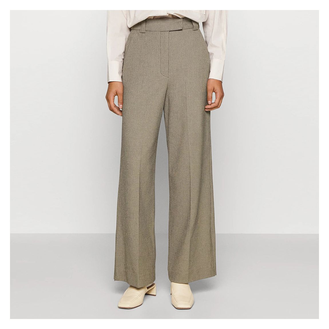 Herringbone Cimas Wide-Leg Trousers main product photo