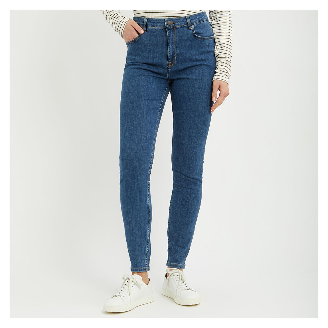 Mid Wash Skinny Fit Jeans main product photo