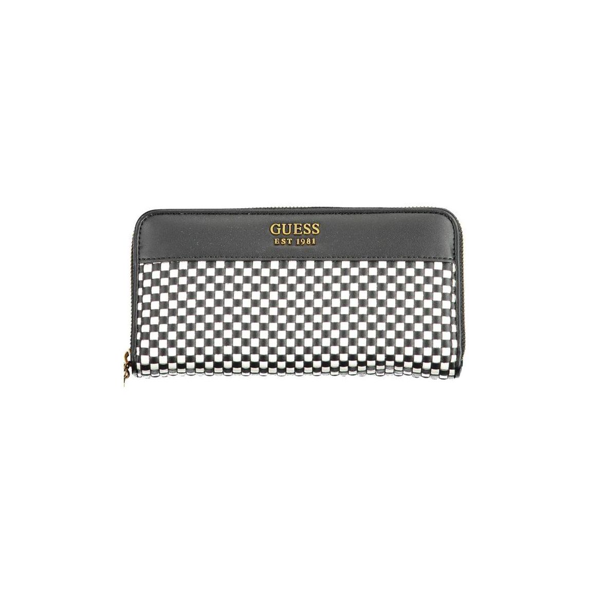 Checkerboard Zip Wallet Wo - Black main product photo