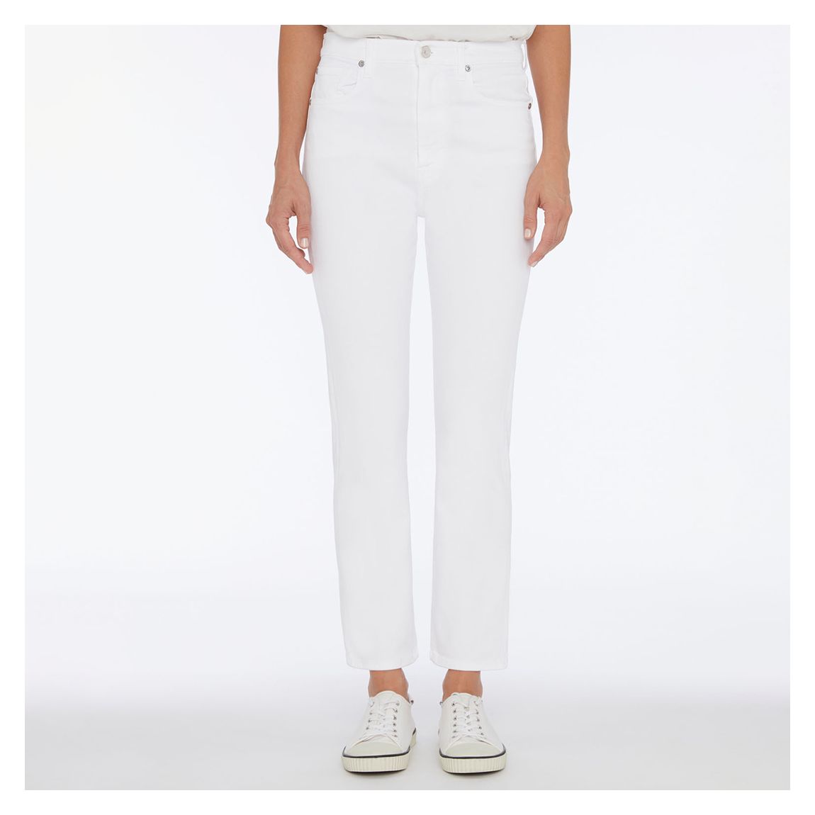 White Slim Ankle Luxe Stretch Jeans main product photo
